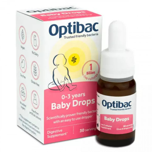 Men vi sinh Optibac Baby Drops 0-3 years 10ml